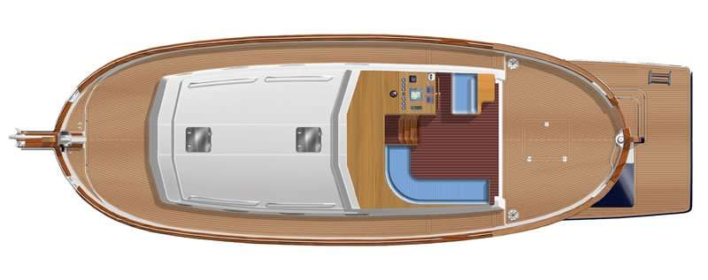 Distribución del barco Menorquin Yacht 160