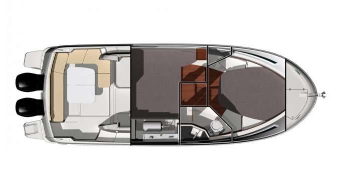 Layout of the boat Merry Fisher 855