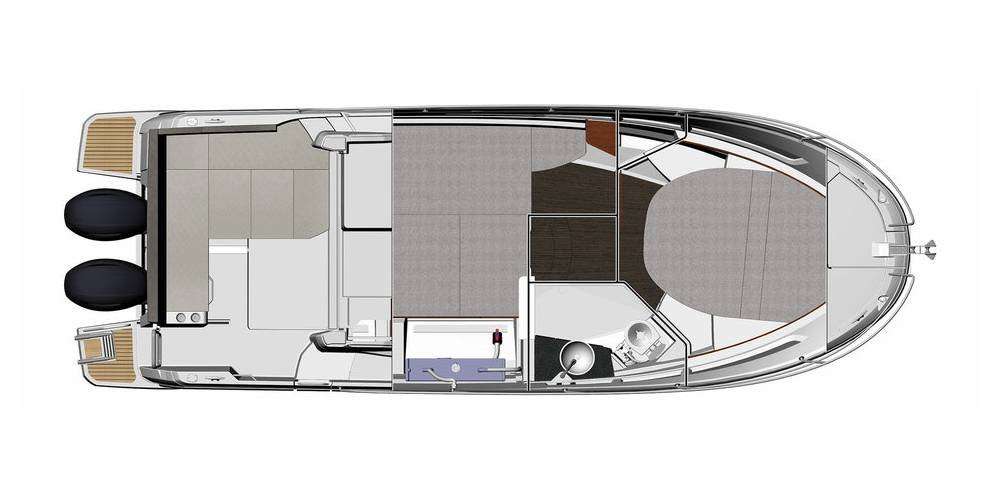 Layout of the boat Merry Fisher 895