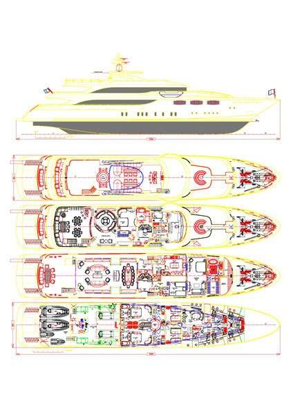 Layout of the boat MIA RAMA