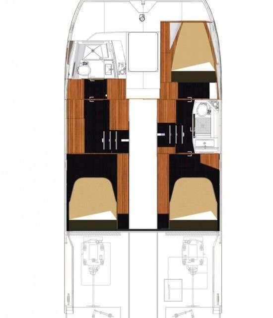 Layout of the boat MY 37