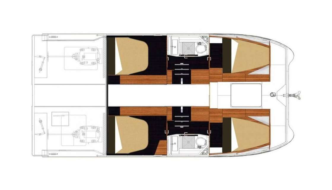 Layout of the boat MY 37