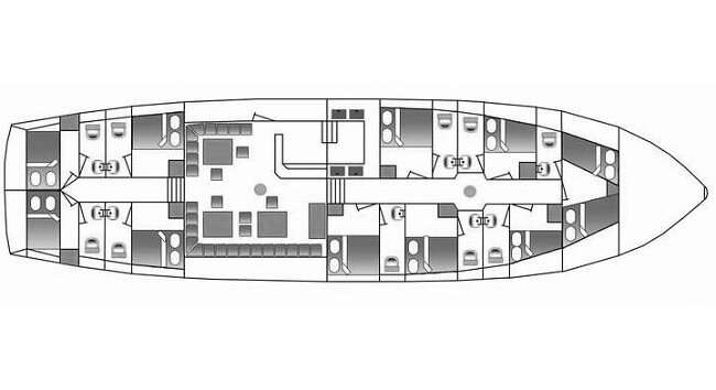 Layout of the boat Nautilus