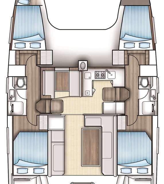 Layout of the boat Nautitech 40 Open