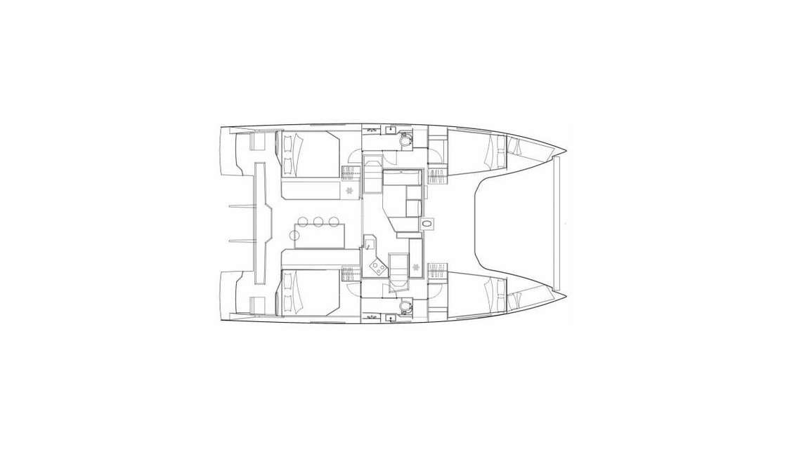 Layout of the boat Nautitech 40 Open