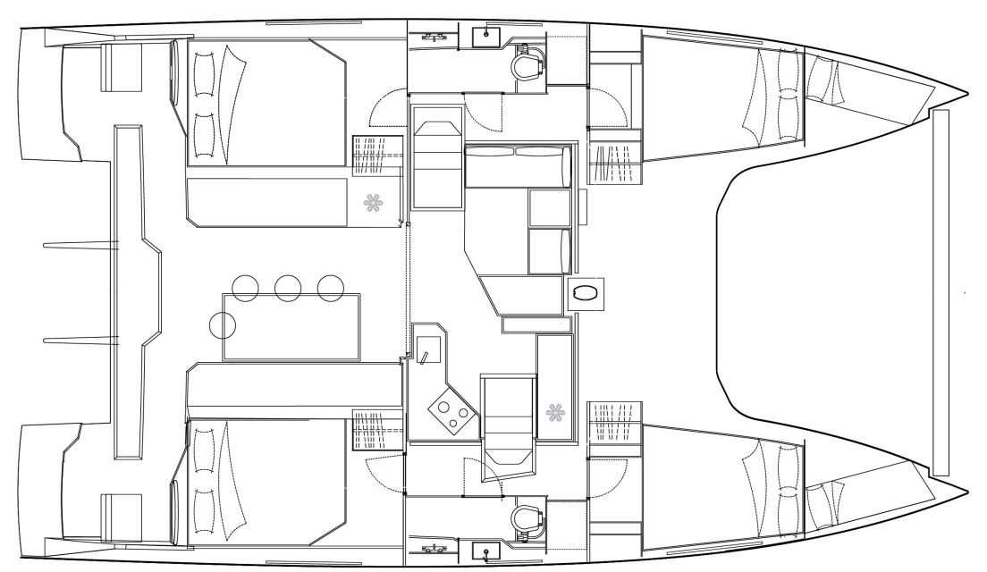 План яхты Nautitech 40 Open