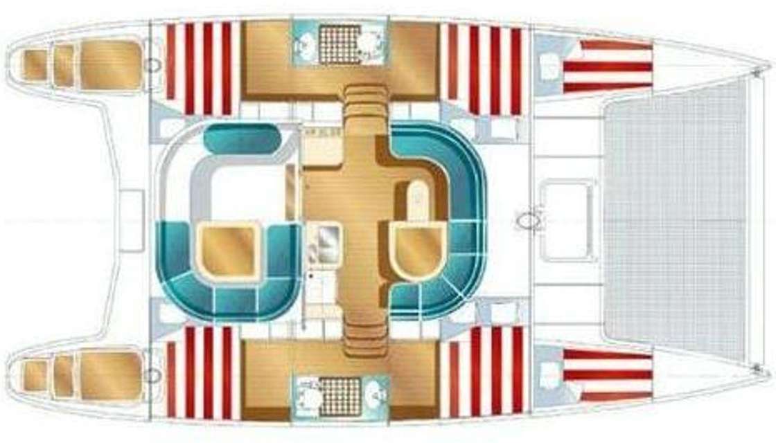 Layout of the boat Nautitech 40 Open