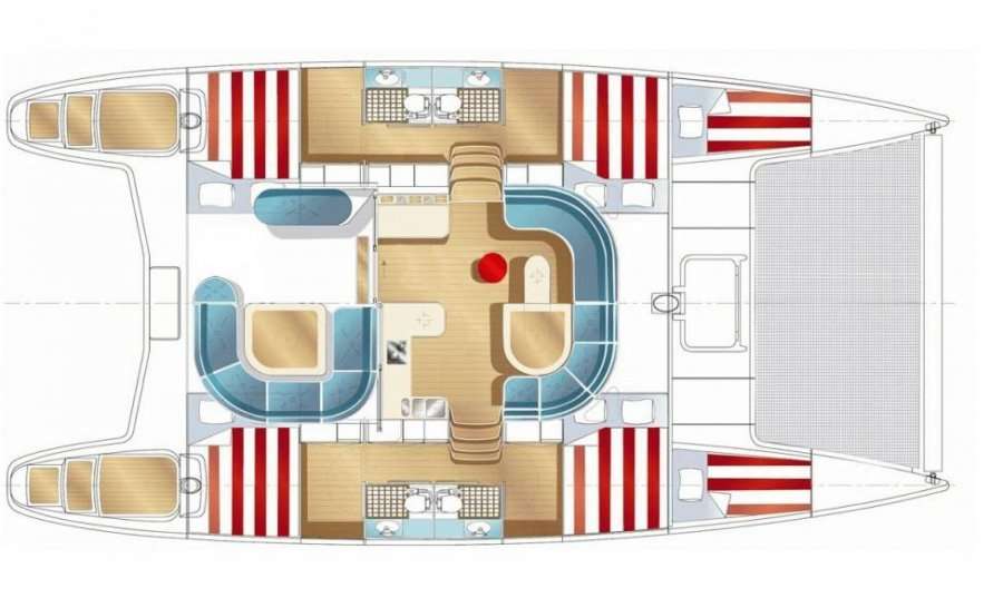 Layout of the boat Nautitech 441