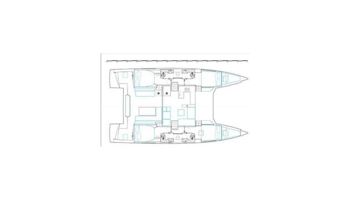 План яхты Nautitech 46 Fly