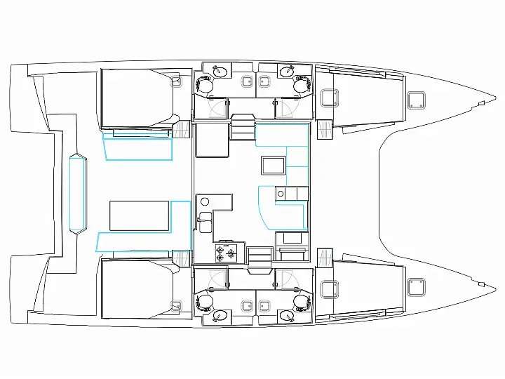 Bootslayouts Nautitech 46 Fly