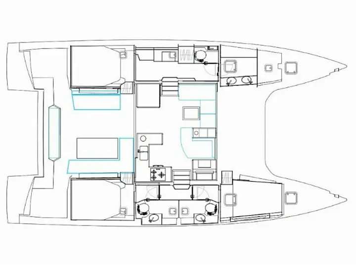 Bootslayouts Nautitech 46 Fly