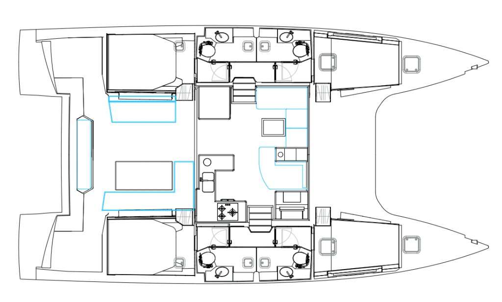 Plans du bateau Nautitech 46 Fly