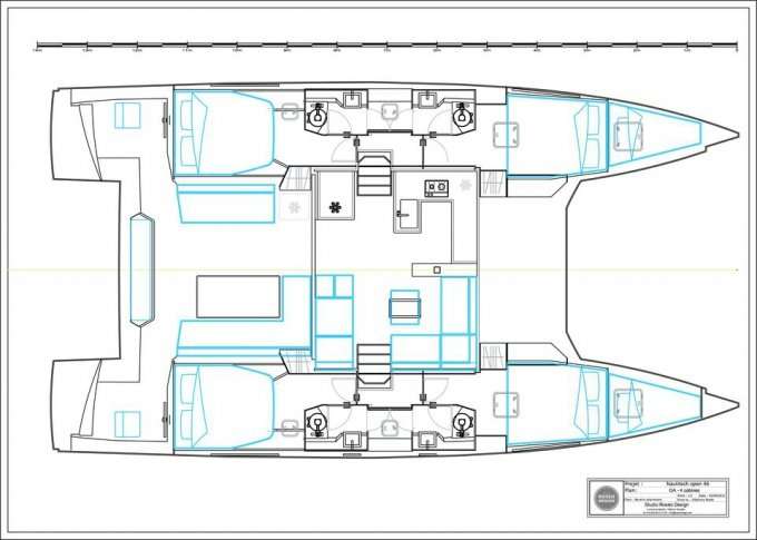 План яхты Nautitech 46 Open