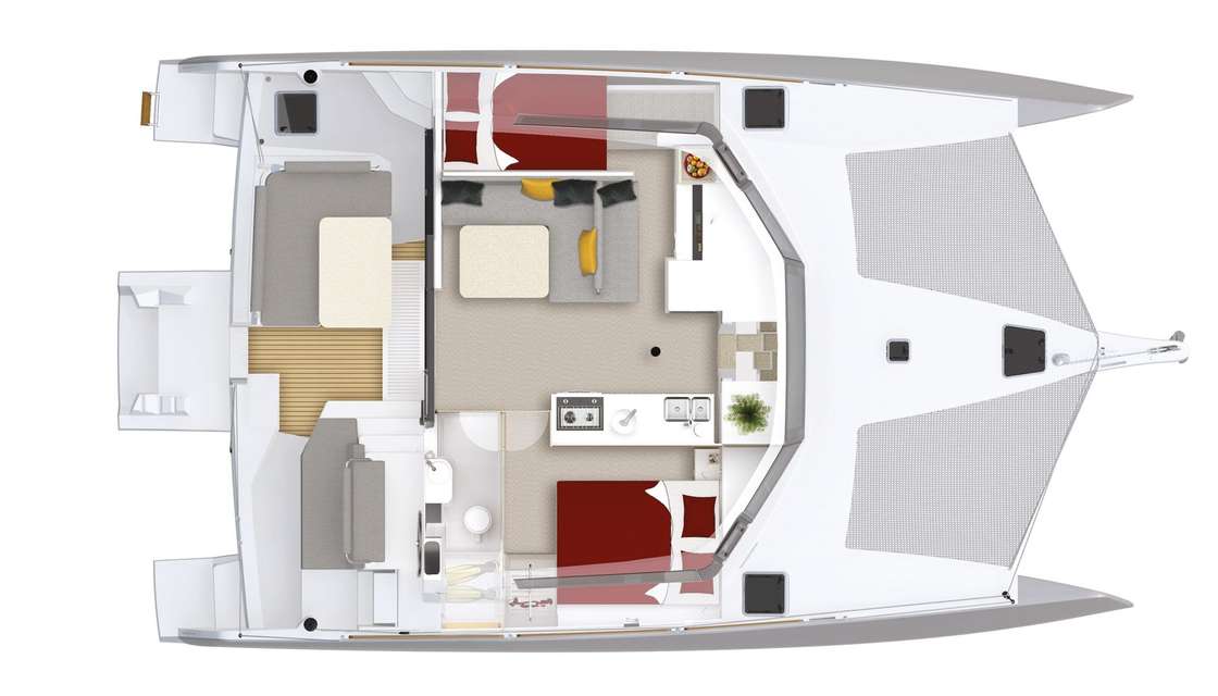 Distribución del barco Neel 43