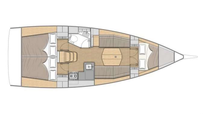 Plans du bateau Oceanis 34.1