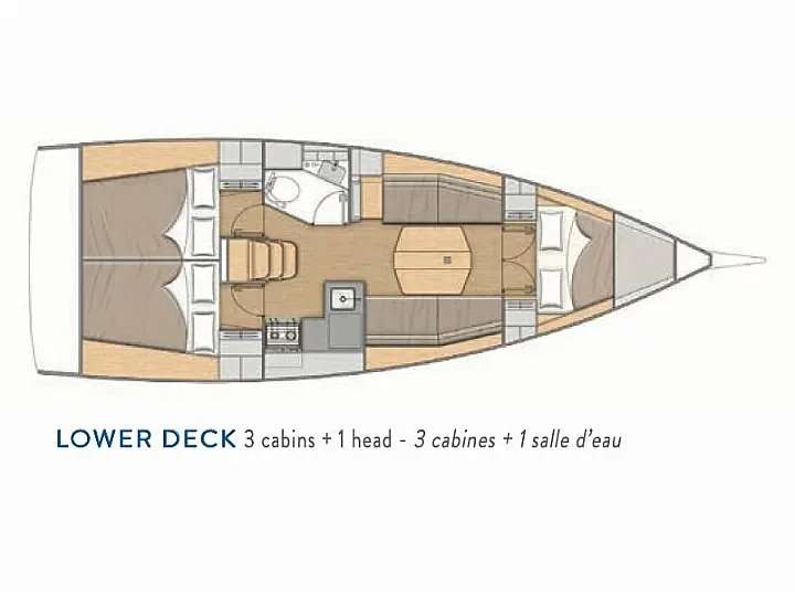 План яхты Oceanis 34.1