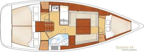 Plans du bateau Oceanis 34