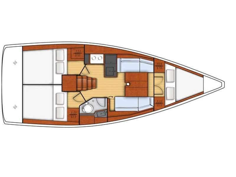 План яхты Oceanis 35.1