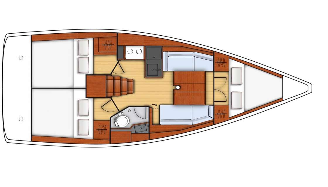 План яхты Oceanis 35.1