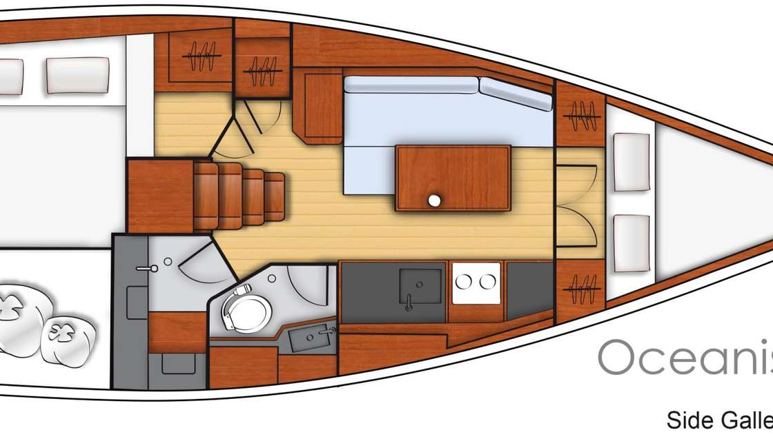 Distribución del barco Oceanis 35.1