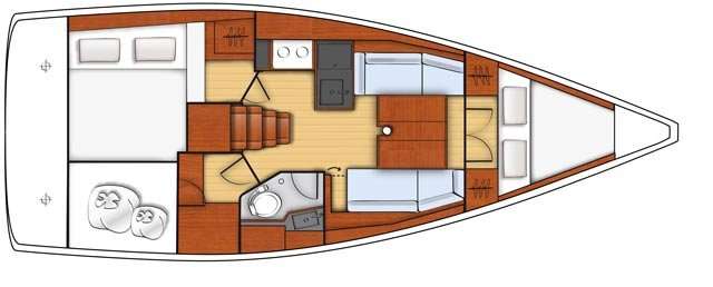 Plans du bateau Oceanis 35.1