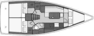 Distribución del barco Oceanis 35