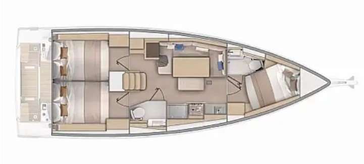 Plans du bateau Oceanis 37.1