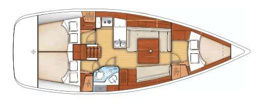 Distribución del barco Oceanis 37