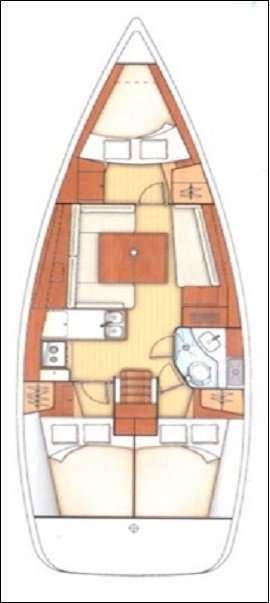 Plans du bateau Oceanis 37