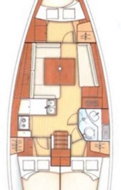 Distribución del barco Oceanis 37