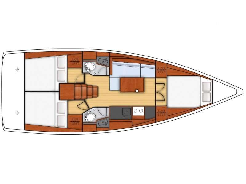 Plans du bateau Oceanis 38.1