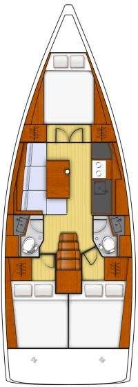 План яхты Oceanis 38.1