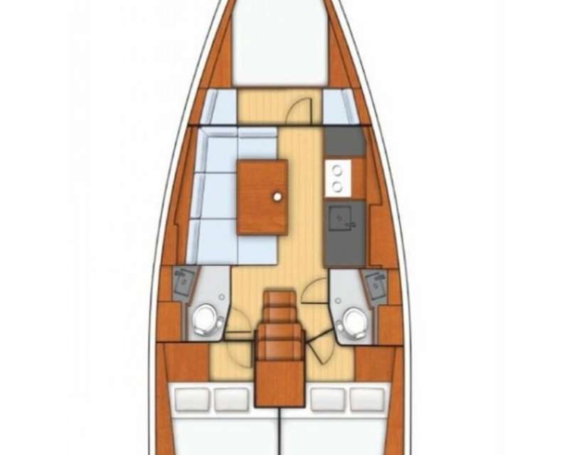 Distribución del barco Oceanis 38.1