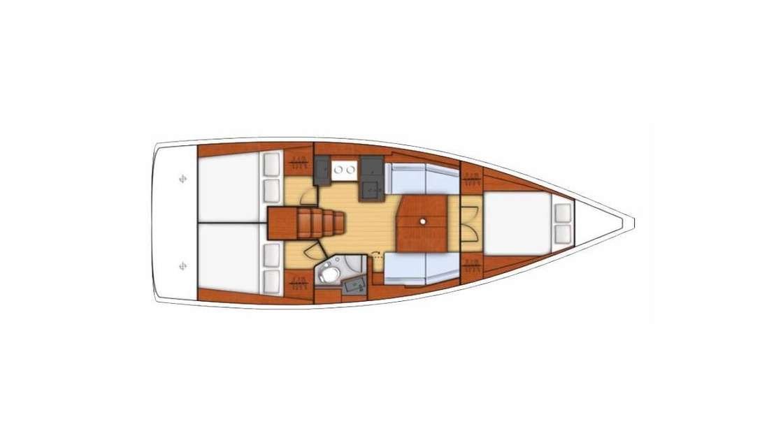 Plans du bateau Oceanis 38.1