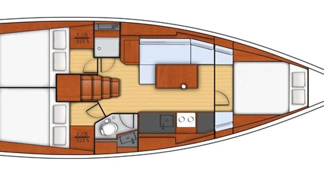 Plans du bateau Oceanis 38.1