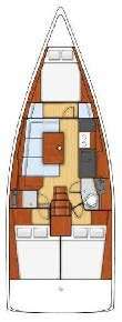 Distribución del barco Oceanis 38