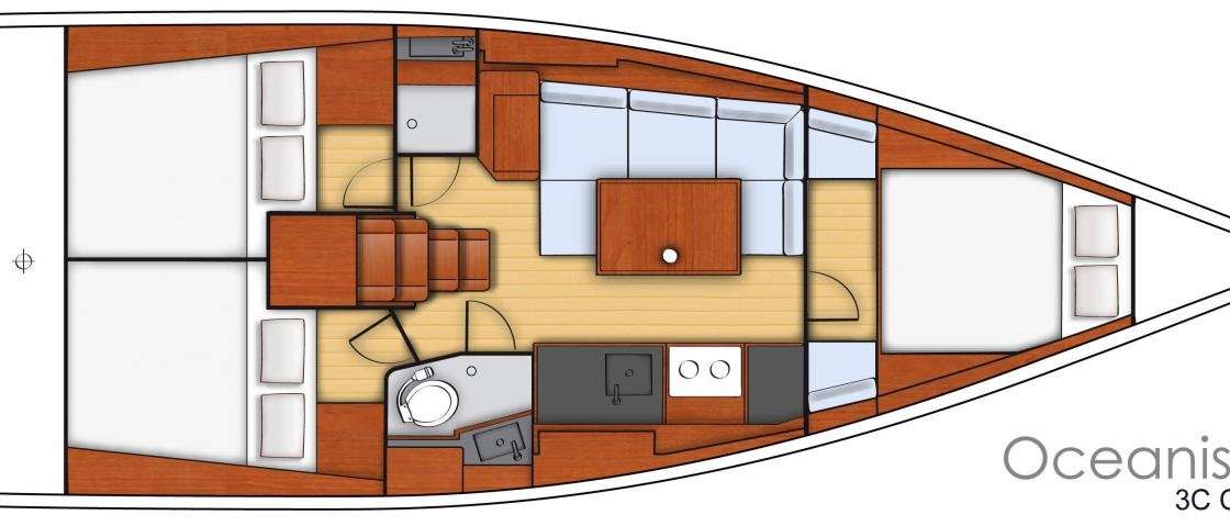 Plans du bateau Oceanis 38