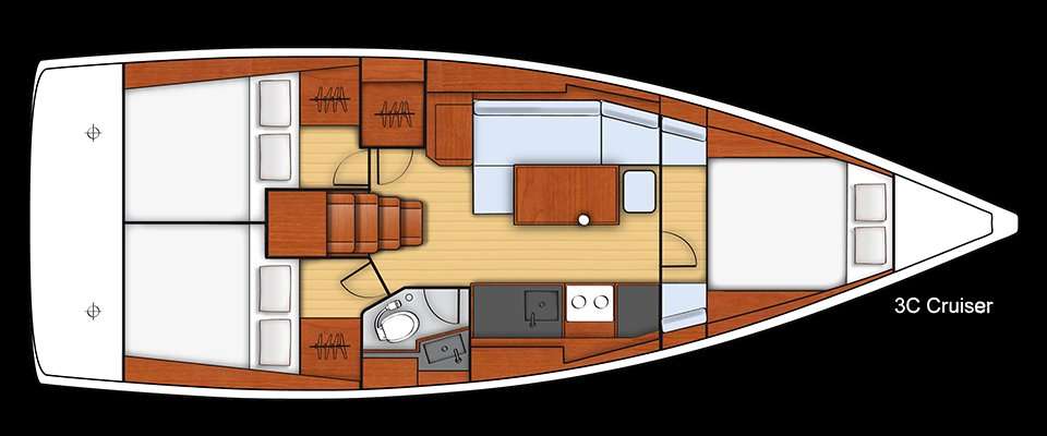 Plans du bateau Oceanis 38