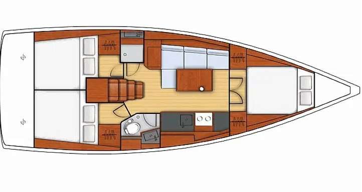 Plans du bateau Oceanis 38