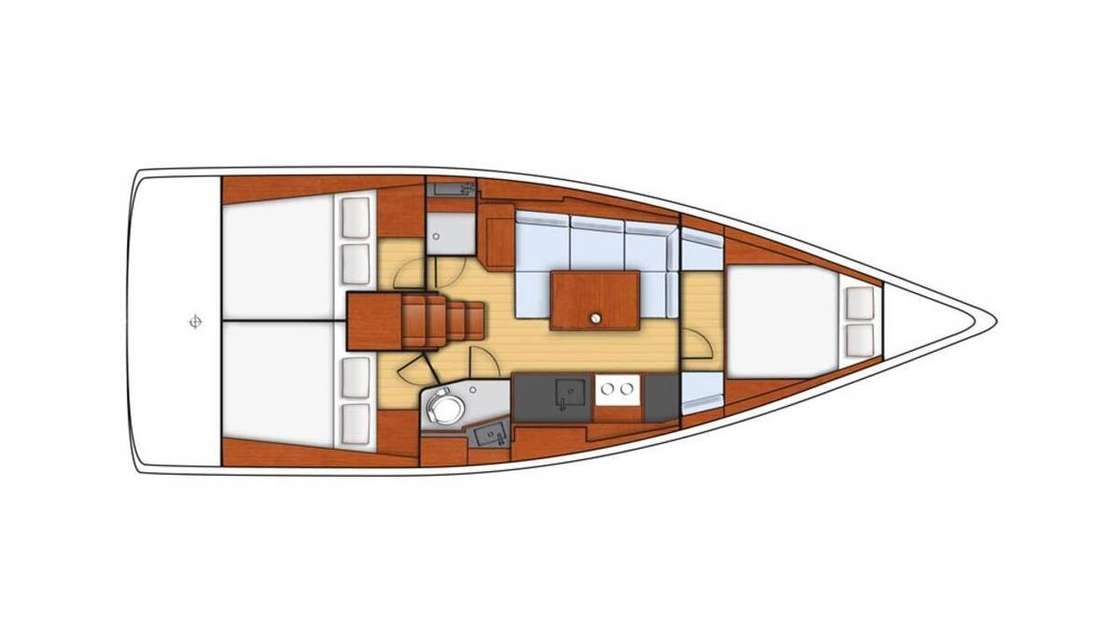 Plans du bateau Oceanis 38