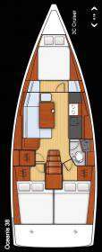 Plans du bateau Oceanis 38