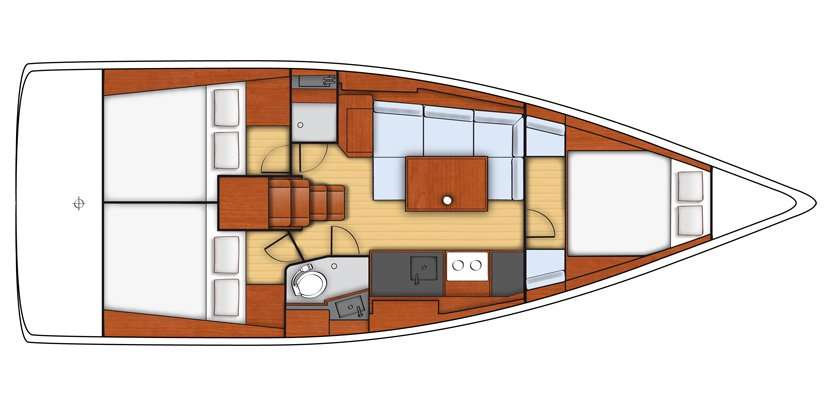 Plans du bateau Oceanis 38