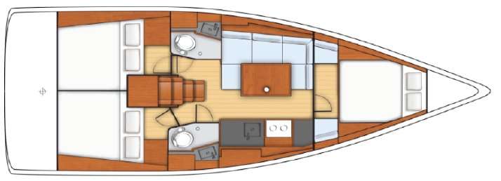 Plans du bateau Oceanis 38