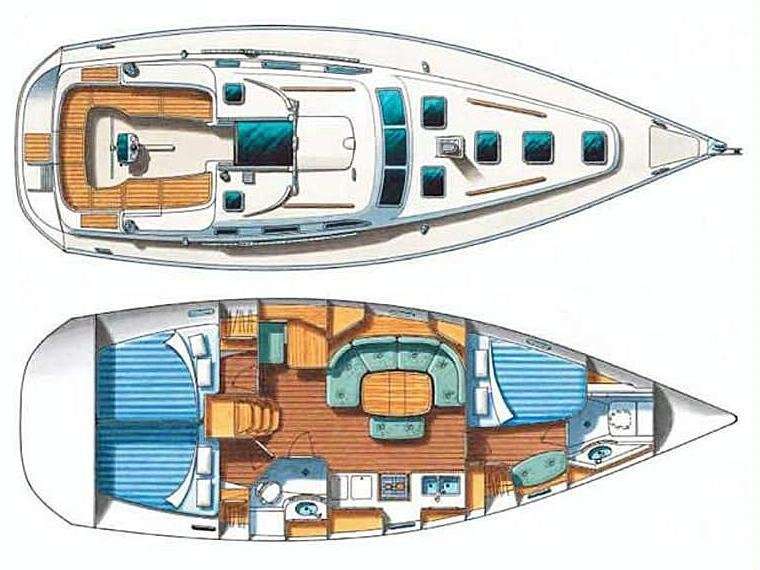 Plans du bateau Oceanis 393