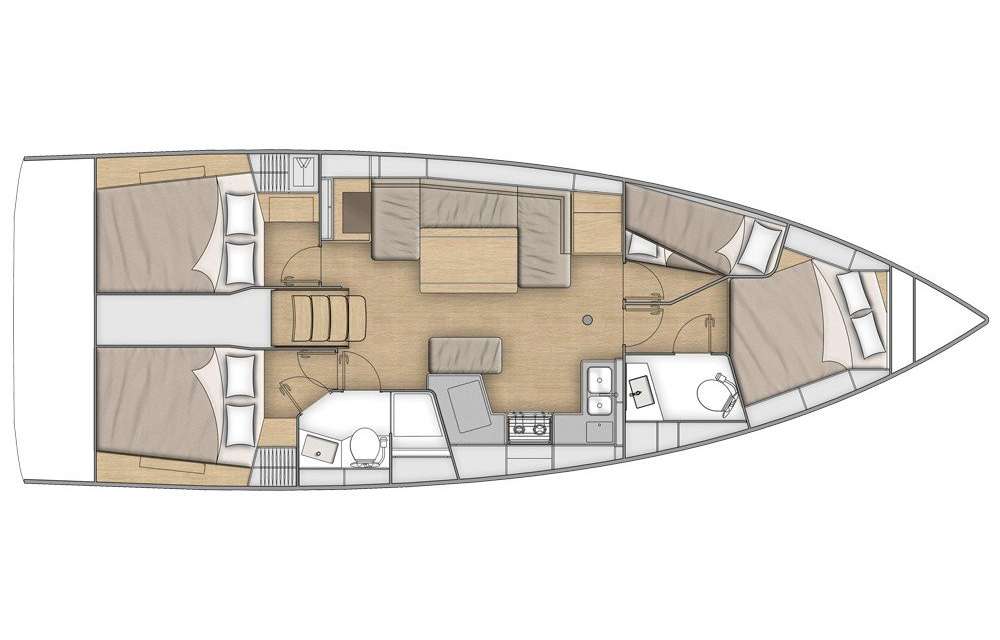 Plans du bateau Oceanis 40.1
