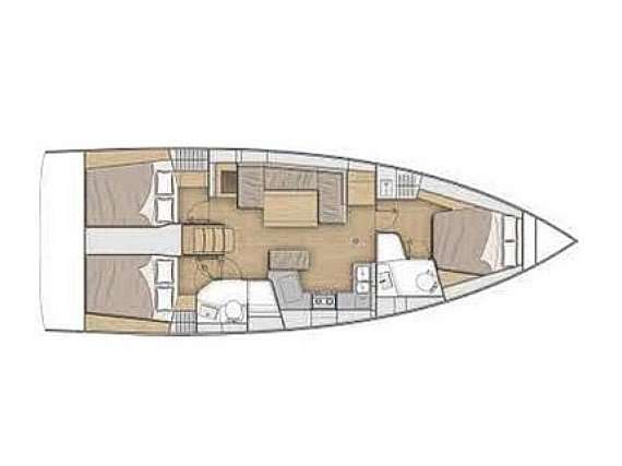 Piano della barca Oceanis 40.1