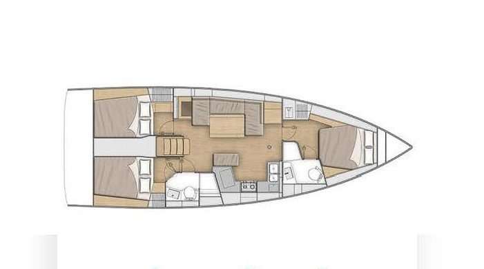 Distribución del barco Oceanis 40.1