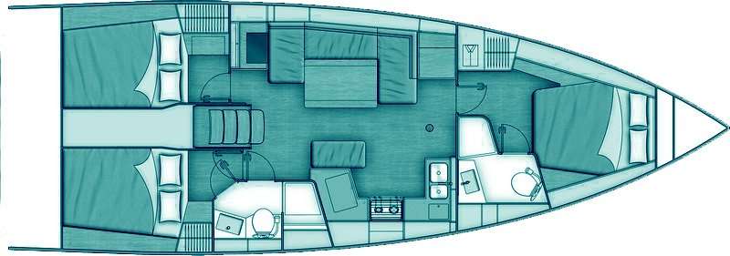 Plans du bateau Oceanis 40.1