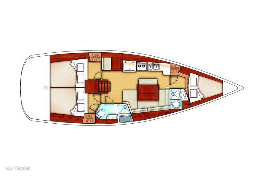 Distribución del barco Oceanis 40