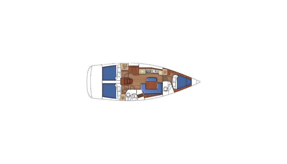 Distribución del barco Oceanis 40